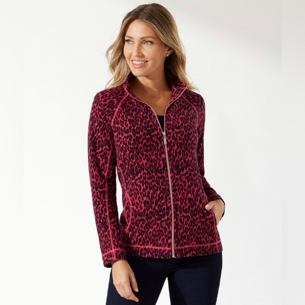 Tommy Bahama Cat's Meow Aruba Full-Zip Sweatshirt Tango Red‎ 0113